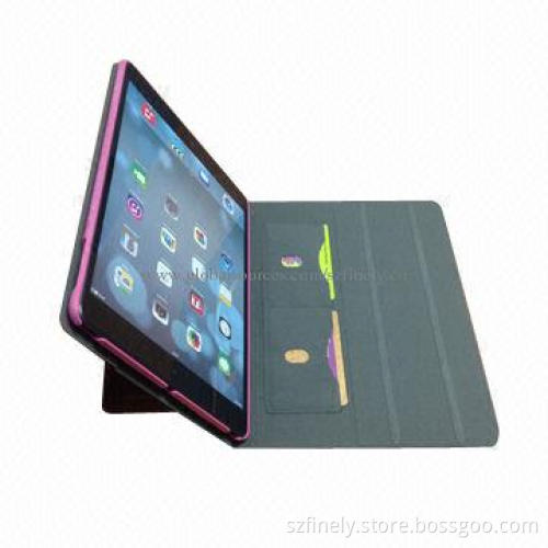 Multiple Functions Leather Case for iPad Air, Card Insert and Stand Function